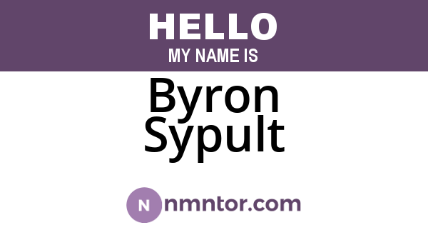 Byron Sypult