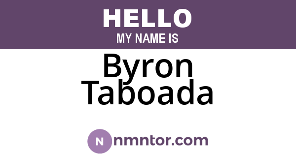 Byron Taboada