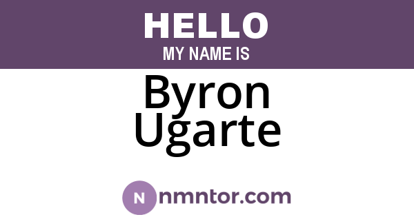Byron Ugarte