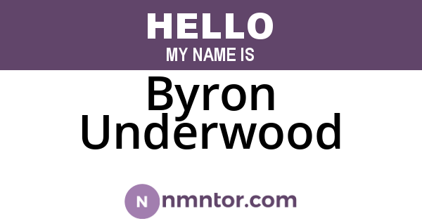 Byron Underwood