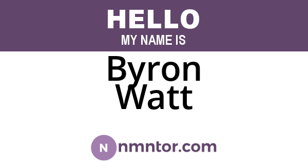 Byron Watt