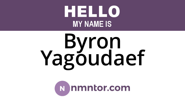 Byron Yagoudaef