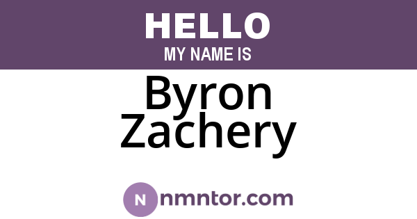 Byron Zachery