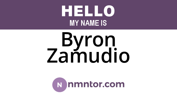 Byron Zamudio