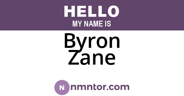 Byron Zane