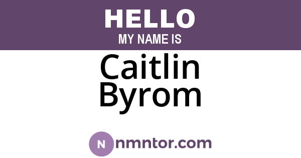 Caitlin Byrom