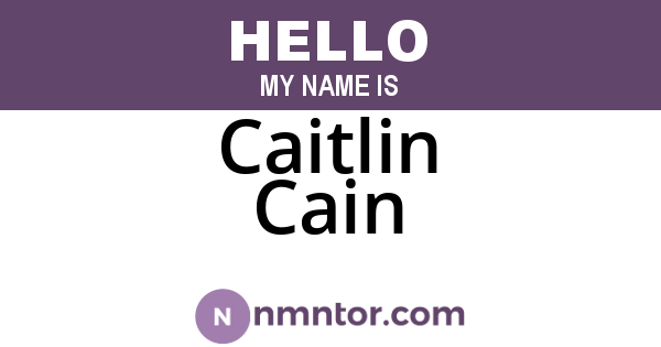 Caitlin Cain