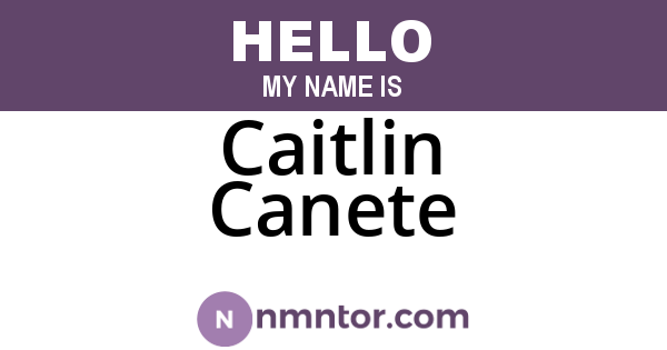 Caitlin Canete