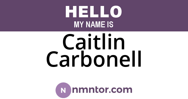 Caitlin Carbonell