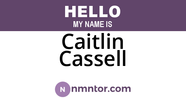 Caitlin Cassell