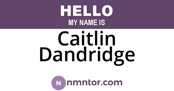 Caitlin Dandridge