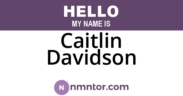 Caitlin Davidson