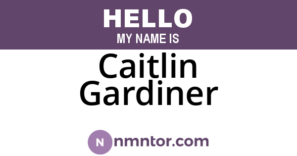 Caitlin Gardiner