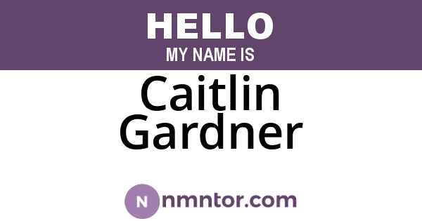Caitlin Gardner