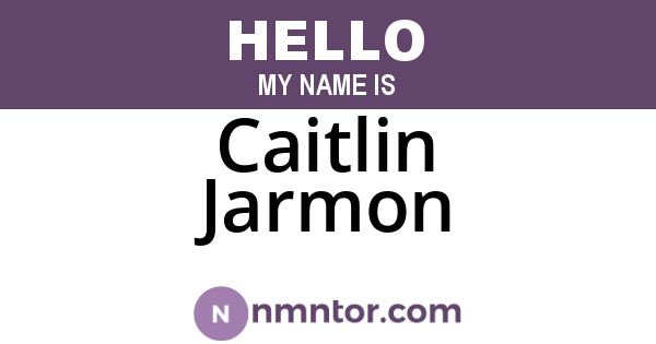 Caitlin Jarmon