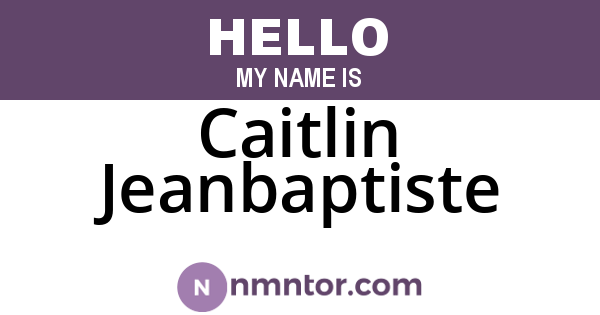 Caitlin Jeanbaptiste
