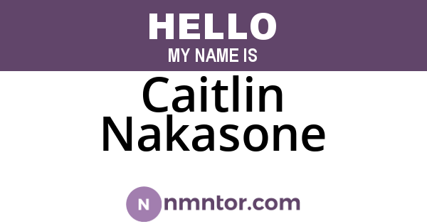 Caitlin Nakasone