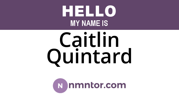 Caitlin Quintard