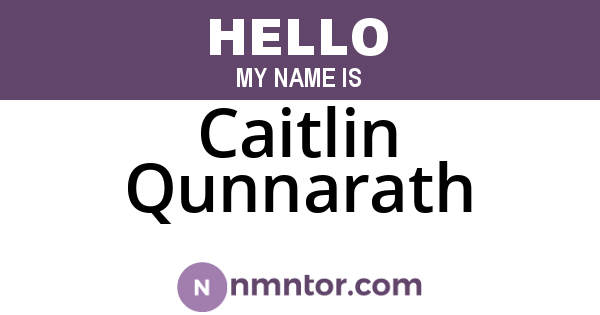 Caitlin Qunnarath