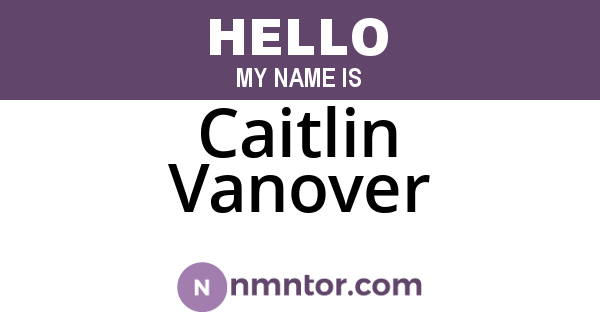 Caitlin Vanover