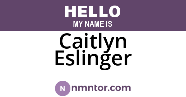 Caitlyn Eslinger