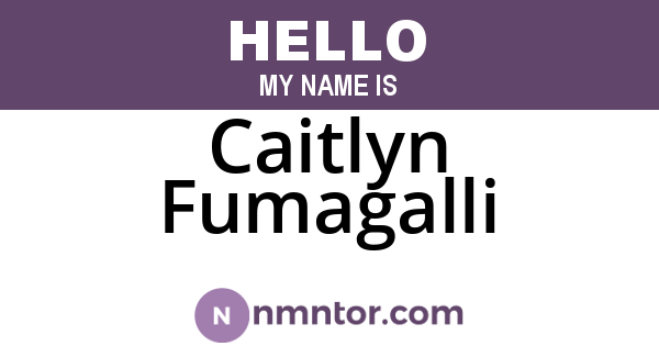 Caitlyn Fumagalli