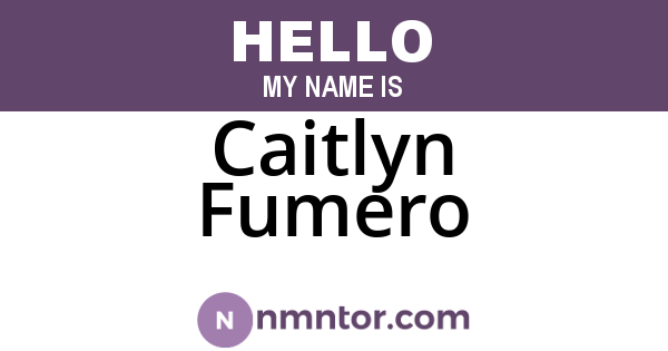 Caitlyn Fumero