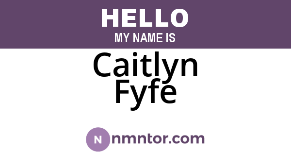 Caitlyn Fyfe