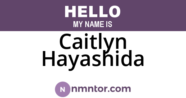 Caitlyn Hayashida