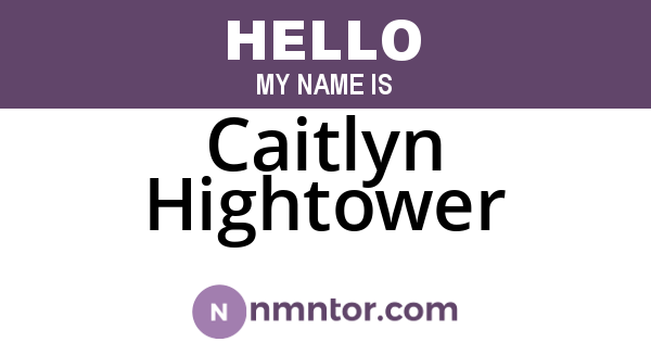 Caitlyn Hightower