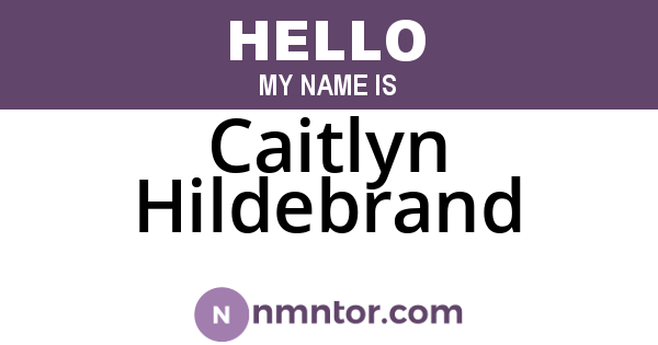 Caitlyn Hildebrand