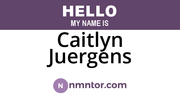 Caitlyn Juergens