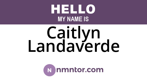 Caitlyn Landaverde