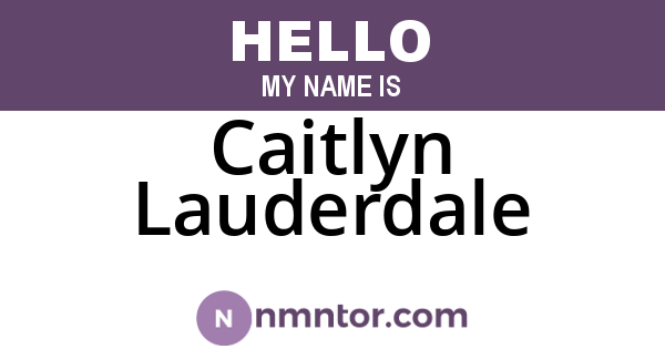 Caitlyn Lauderdale