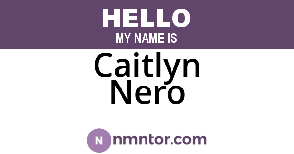 Caitlyn Nero