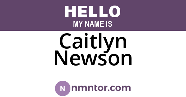 Caitlyn Newson
