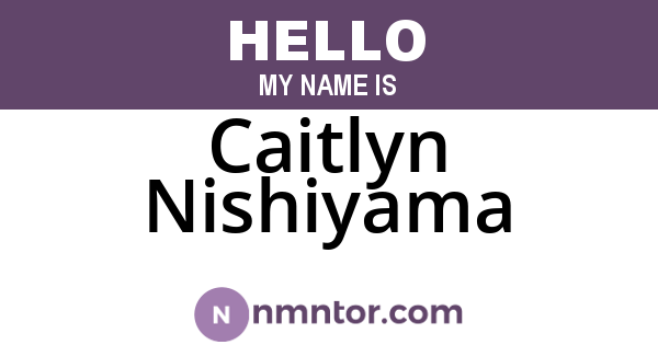 Caitlyn Nishiyama
