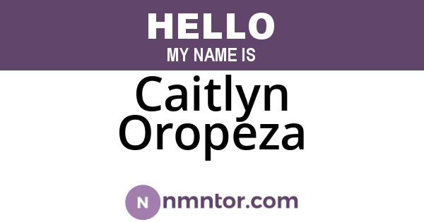Caitlyn Oropeza