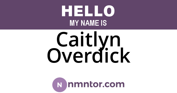 Caitlyn Overdick
