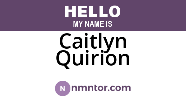 Caitlyn Quirion