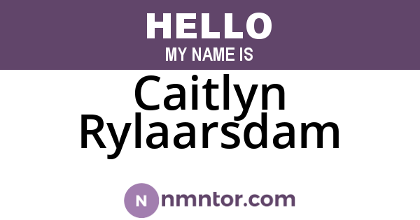 Caitlyn Rylaarsdam