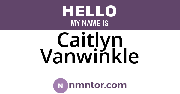 Caitlyn Vanwinkle