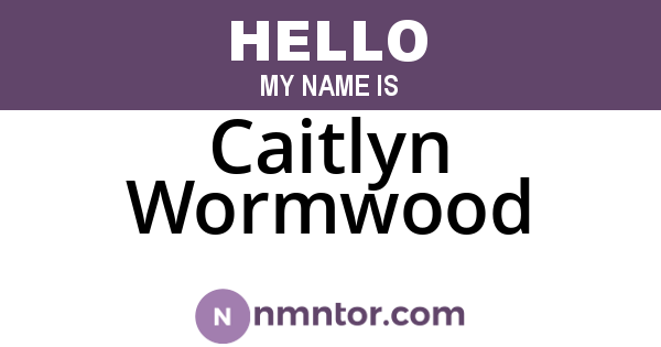 Caitlyn Wormwood