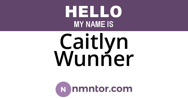 Caitlyn Wunner