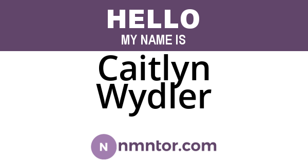 Caitlyn Wydler