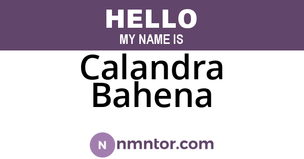 Calandra Bahena