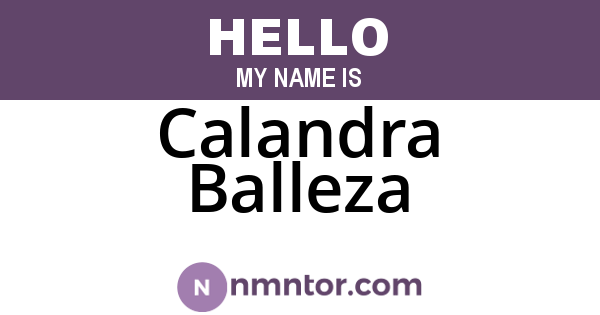 Calandra Balleza