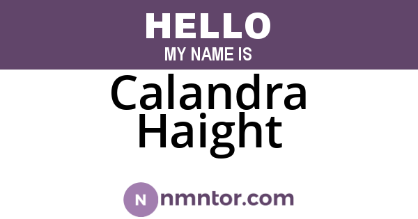 Calandra Haight