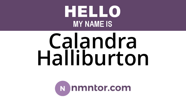 Calandra Halliburton