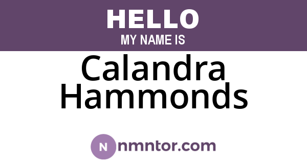Calandra Hammonds